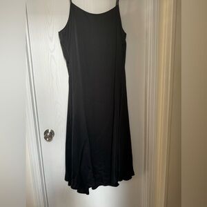 Black Satin long elegant dress size xxl